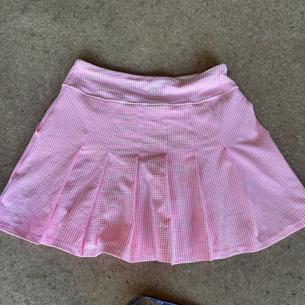 Lilly Pulitzer UPF 50+ LUXLETIC PRISKA SKORT HAVANA PINK SEERSUCKER Sz 6 - Picture 5 of 5